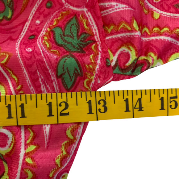 ROBERT ROSENFELD Vintage Red & Green Paisley Maxi Dress - Picture 16 of 16